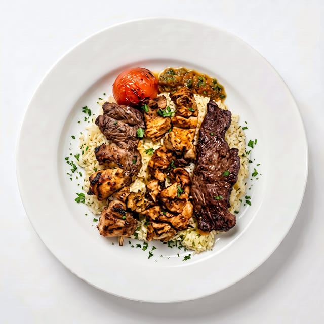 Carne y Pollo a la Parrilla (Grilled Steak and Chicken).