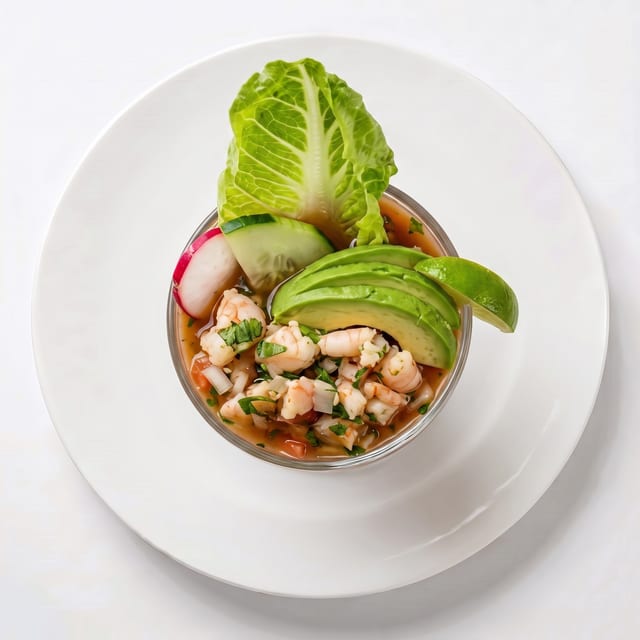 Ceviche de Camarón (Shrimp Ceviche).